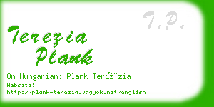 terezia plank business card